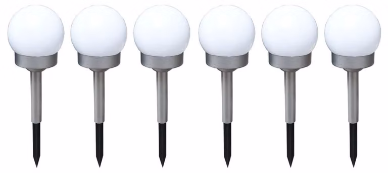 6 luci solari a LED a forma di sfera, diametro 10 cm, marca SOLAR