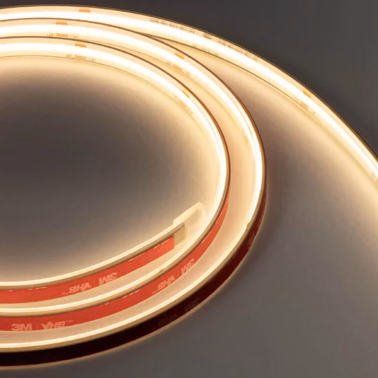 ARELUX XSOLIS, grado di protezione IP67, 24V, 8W/metro, 5 metri, 256 LED/metro, vetro trasparente, temperatura di colore 4000K