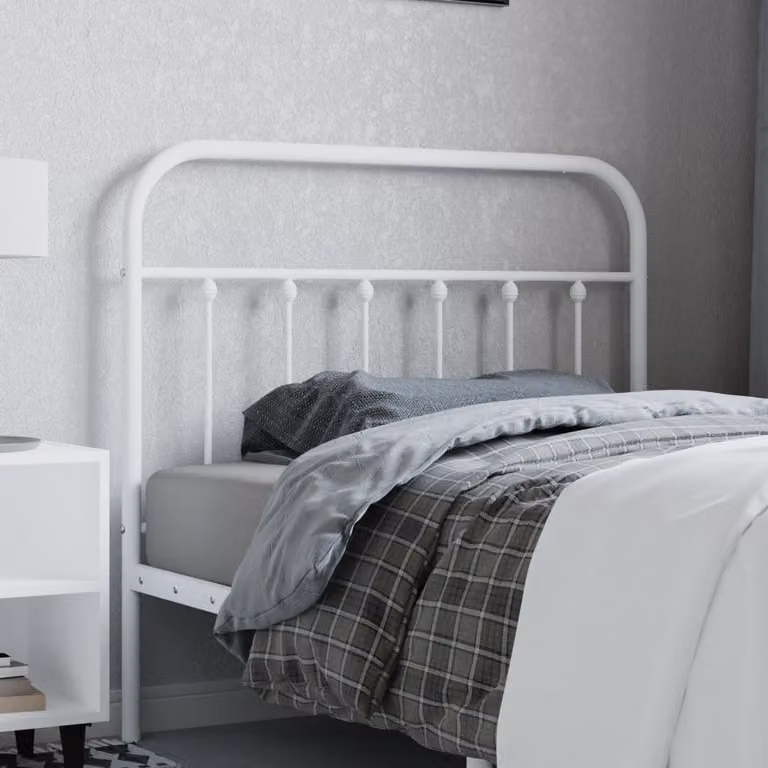 Testiera di ricambio vidaXL in metallo bianco laccato, larghezza: 112 cm