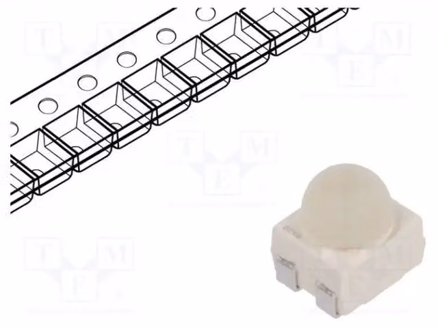 LED; SMD; 3528, PLCC4; rosso; 3200÷6400 mlm; 3,4x3x3,8 mm; 30°; 1,9÷2,5 V LS E63F-EAFB-1-1. Diodo LED SMD, multicolore