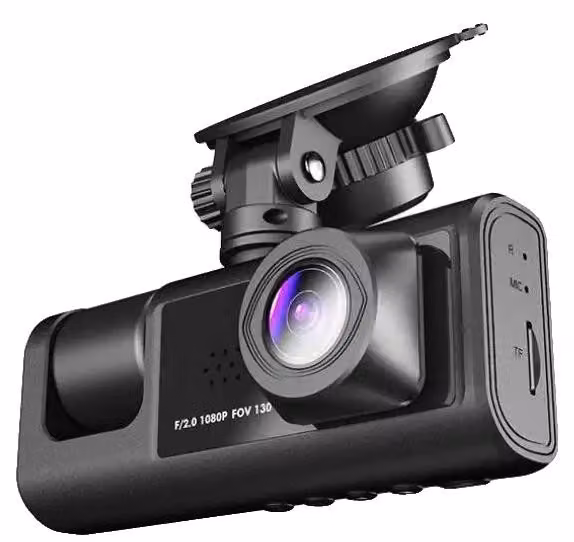 Dashcam, triplo canale, risoluzione 1080P, angolo di visione di 130 gradi, visione notturna, connettività Wi-Fi