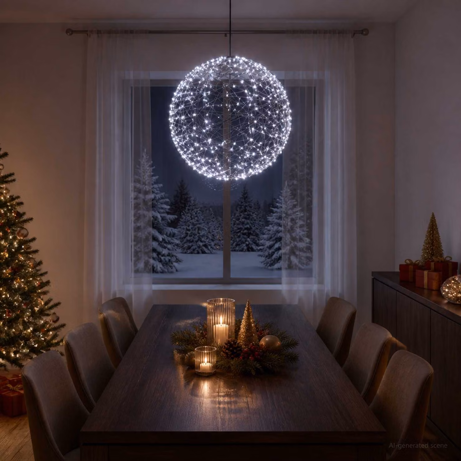 vidaXL Luce a punta di Natale 750 LED Bianco freddo Ø 50 x 52 cm