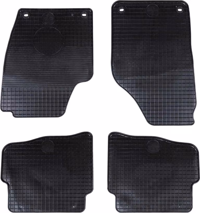 Tappetino per Auto 4 pcs Nero Gomma