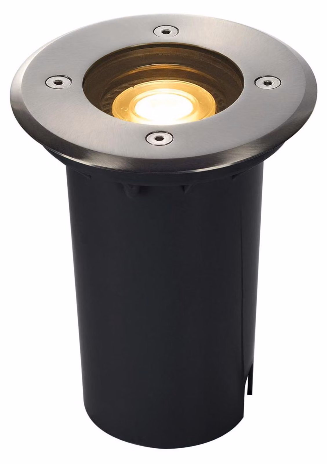 Earthlux lampada da incasso a pavimento rotonda in acciaio inox 316 IP67 Ø12 cm GU10