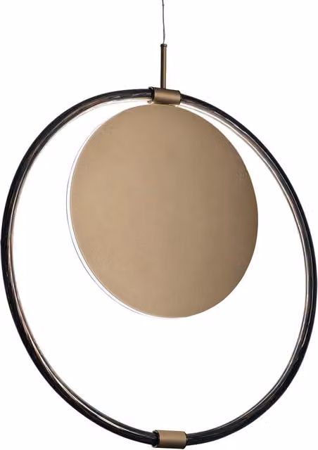 Lampada a sospensione Italamp Enso con LED dimmabile in vetro e metallo disponibile in nero, bronzo o beige