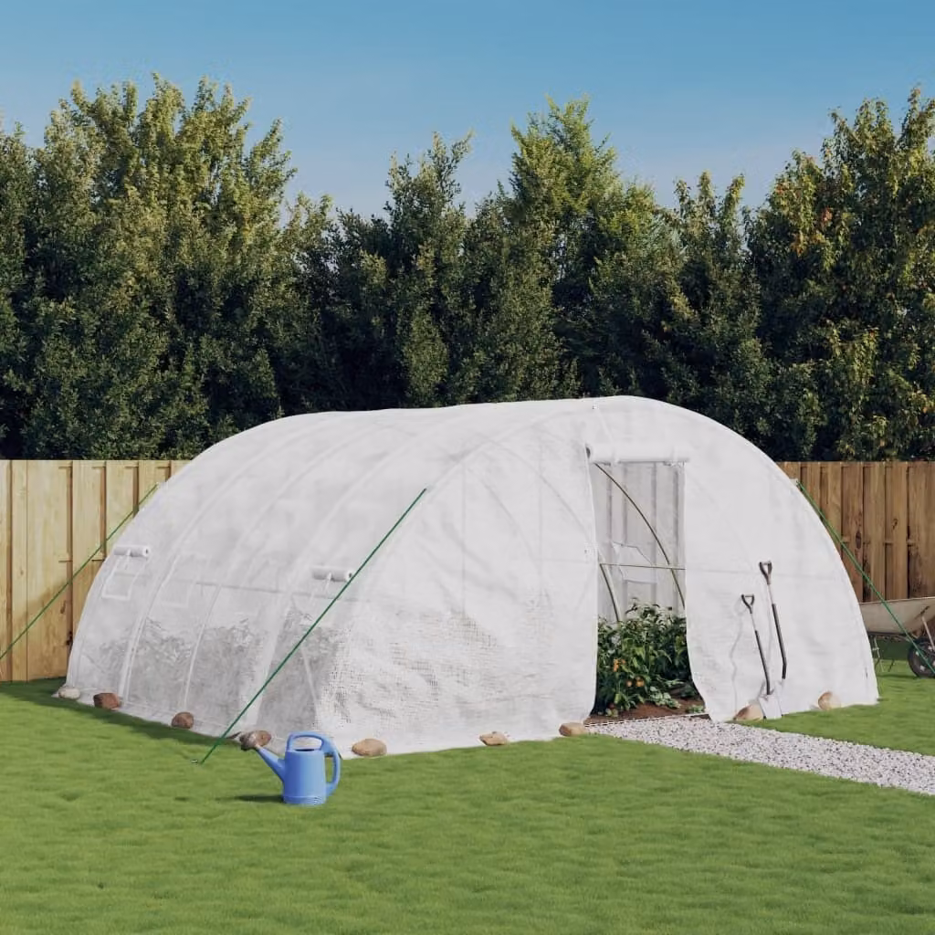 The Living Store Serra con struttura in acciaio bianca 20 m² 5x4x2,3 m