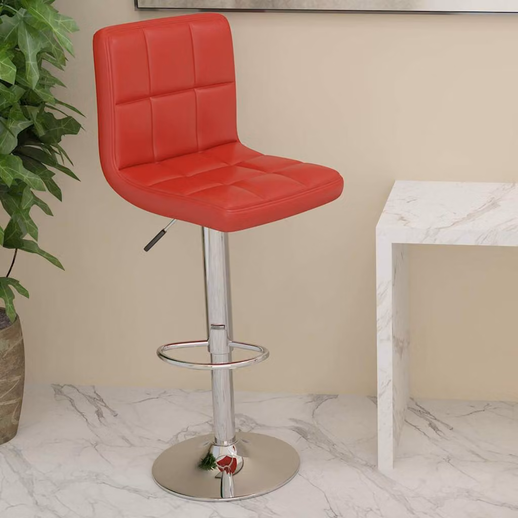 vidaXL Sgabello da Bar Moderno in Similpelle Rosso Vino con Struttura in Metallo