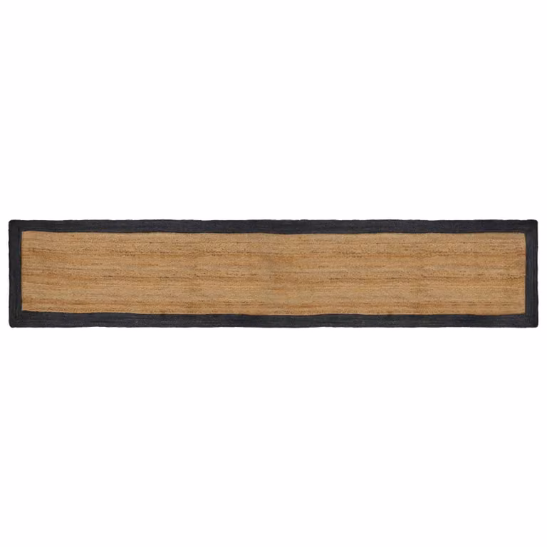 Tappeto da area vidaXL in juta intrecciata, moderno e lavabile, Grigio, L: 400 cm, P: 60 cm