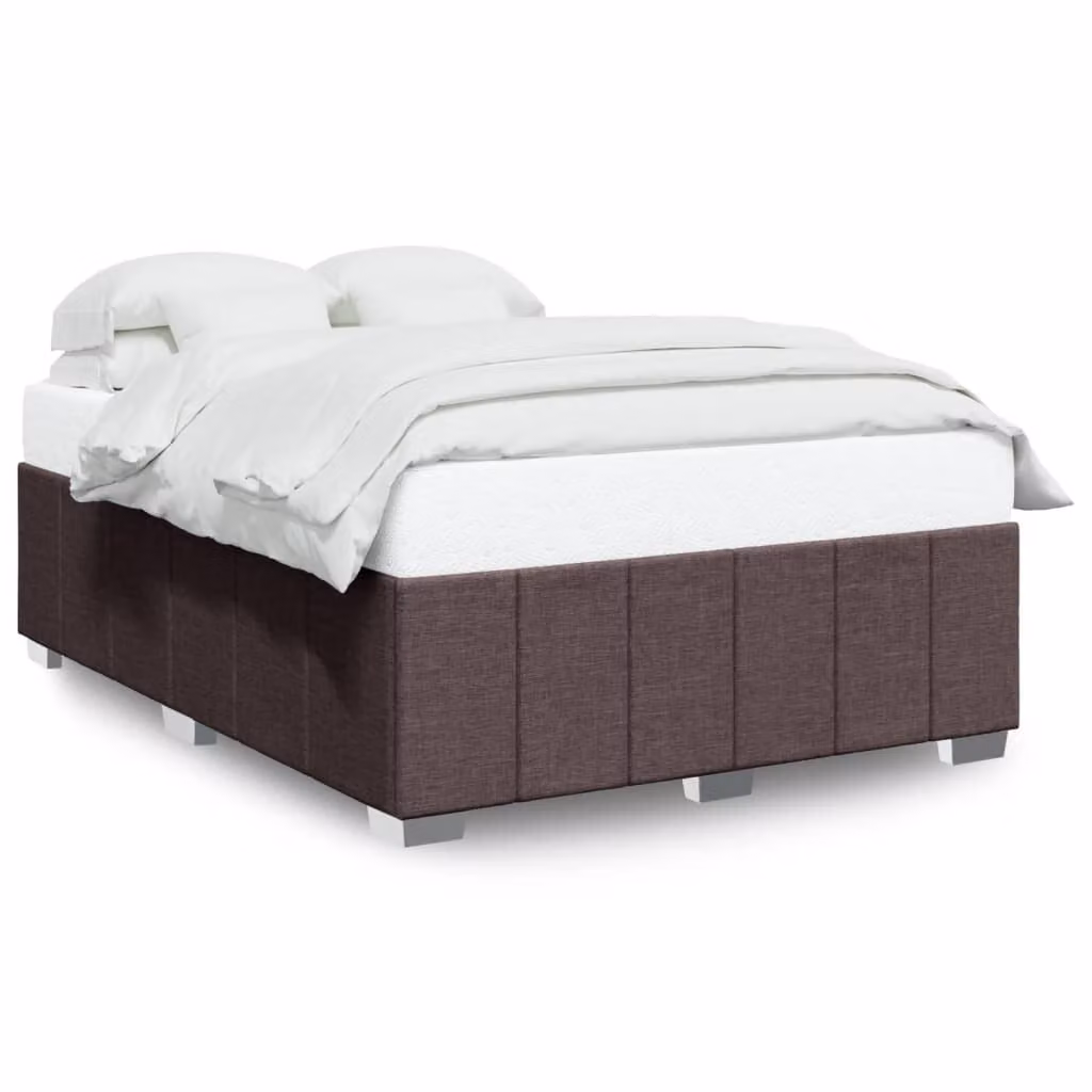 Struttura letto senza materasso in tessuto marrone scuro 160x200 cm