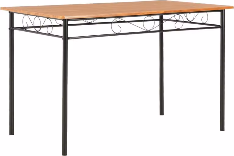 The Living Store Tavolo da pranzo marrone 120×70×75 cm MDF
