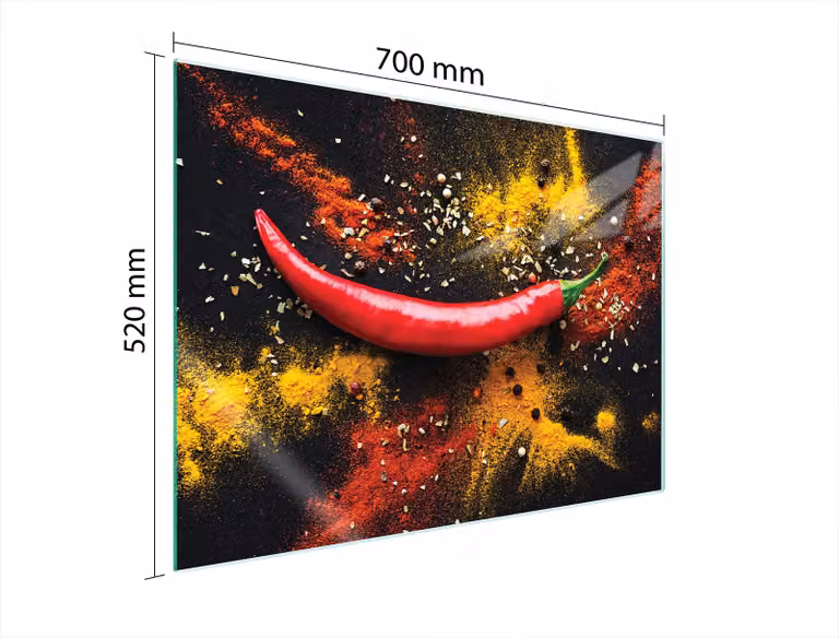 Piastra Di Protezione In Vetro Per Cuore 70X52 Chilli