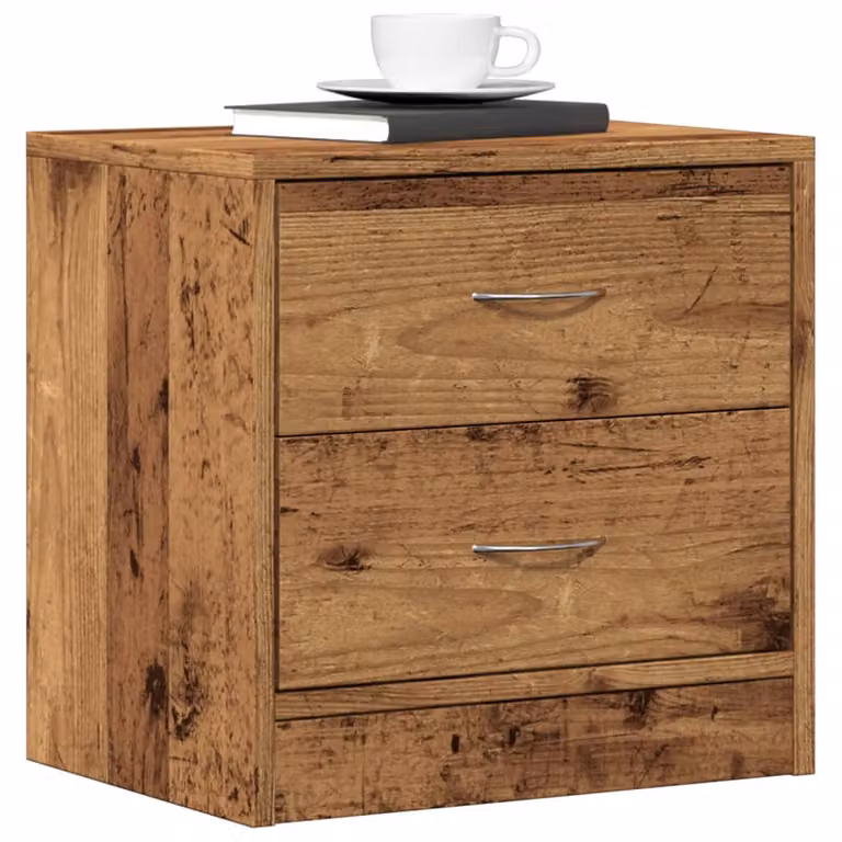 Comodino vidaXL in legno effetto vintage marrone L/P/H: 40 x 30 x 40 cm