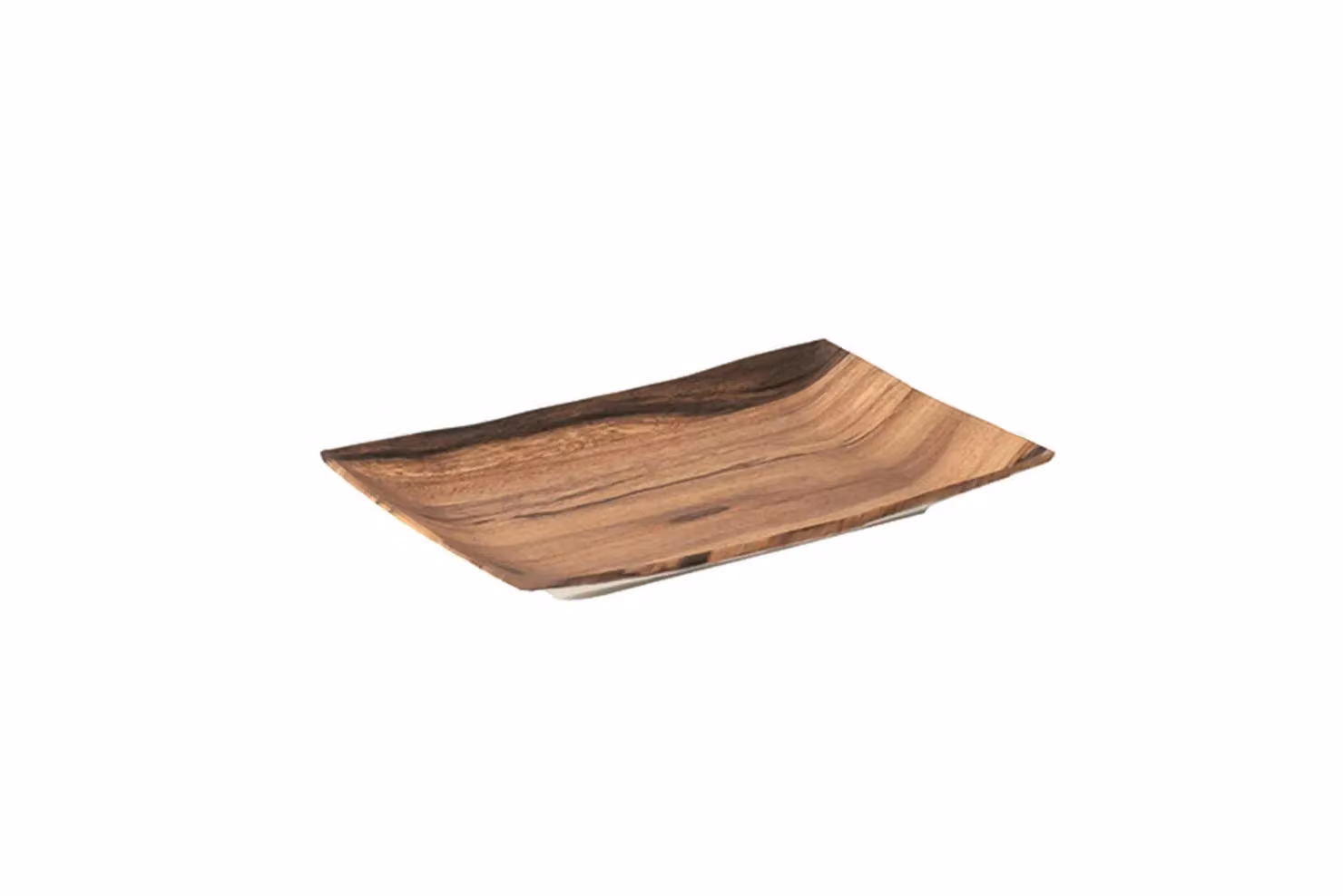 Vassoio Rettangolare Effetto Legno, Cm 25X15X3, 10 pezzi