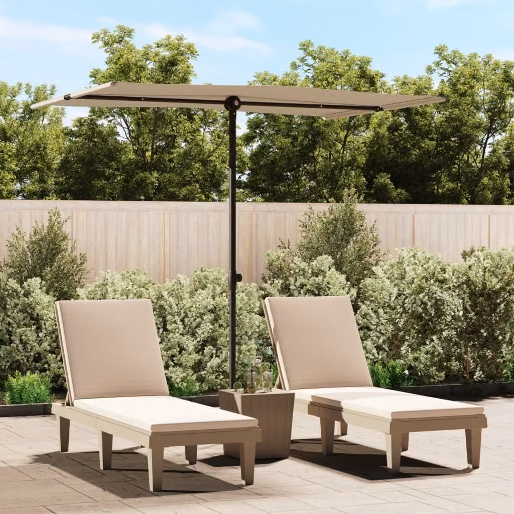 Maison Exclusive - Ombrellone con palo in alluminio, dimensioni 2x1,5 metri, colore tortora