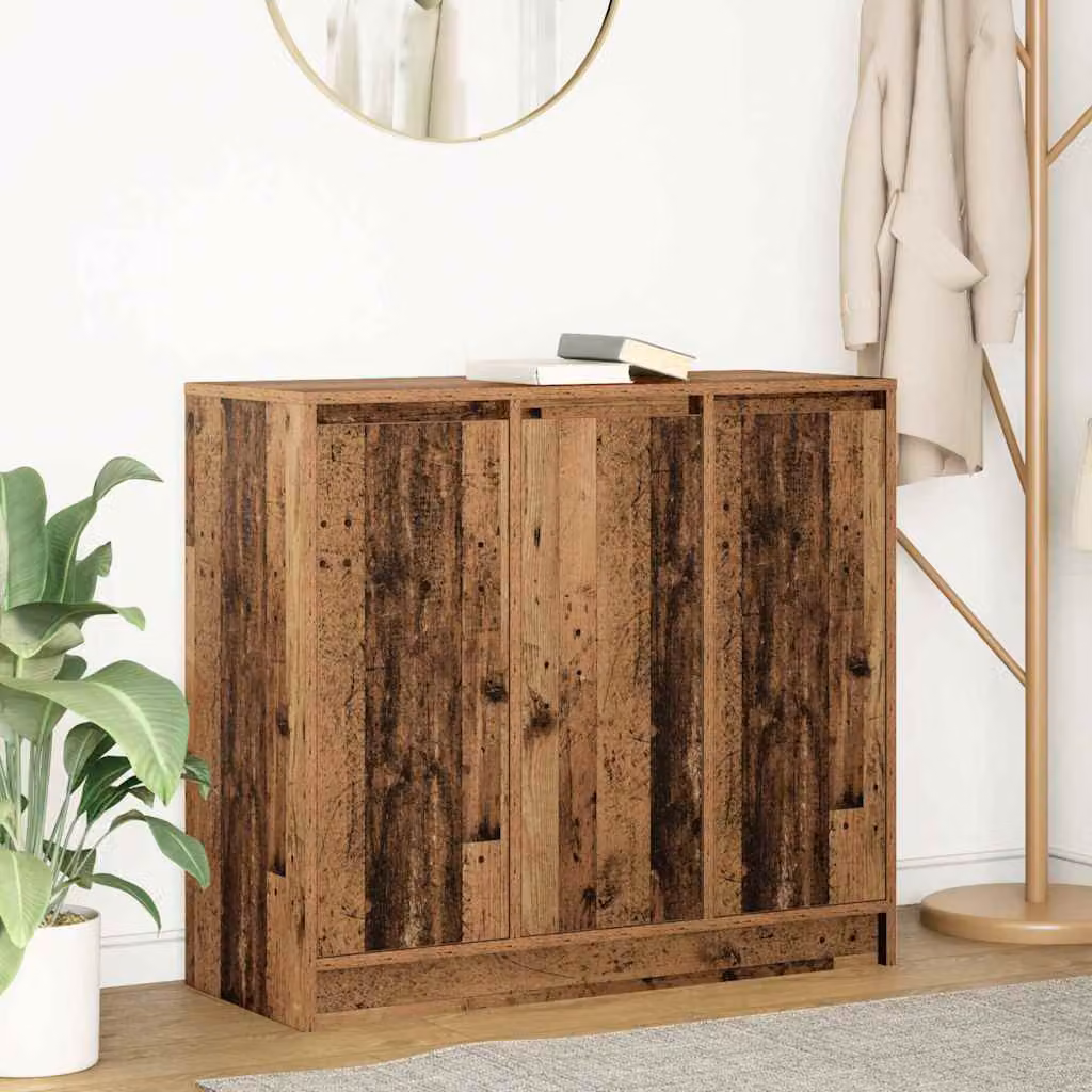 vidaXL Credenza in Legno Stile Rustico Marrone L: 85 cm, P: 34 cm, H: 76 cm