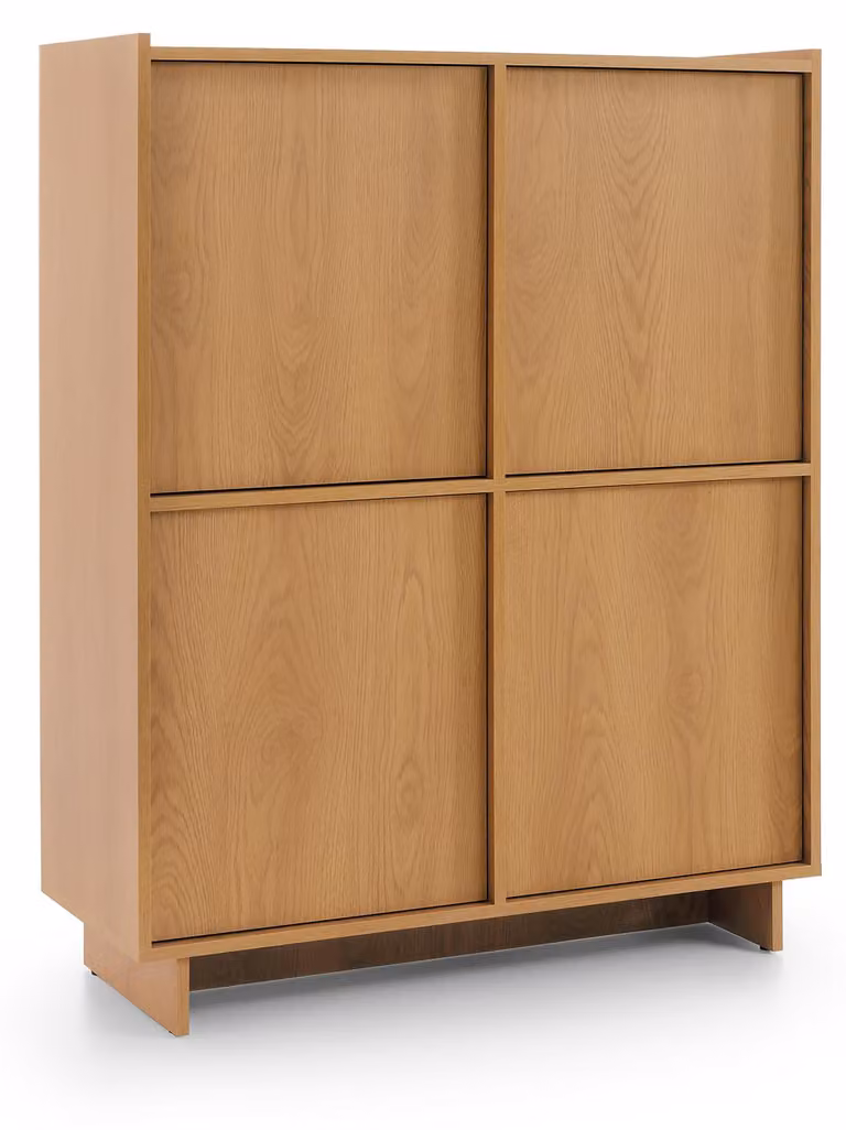 Comodà, rovere color caramello, 98 x 124 x 39 cm