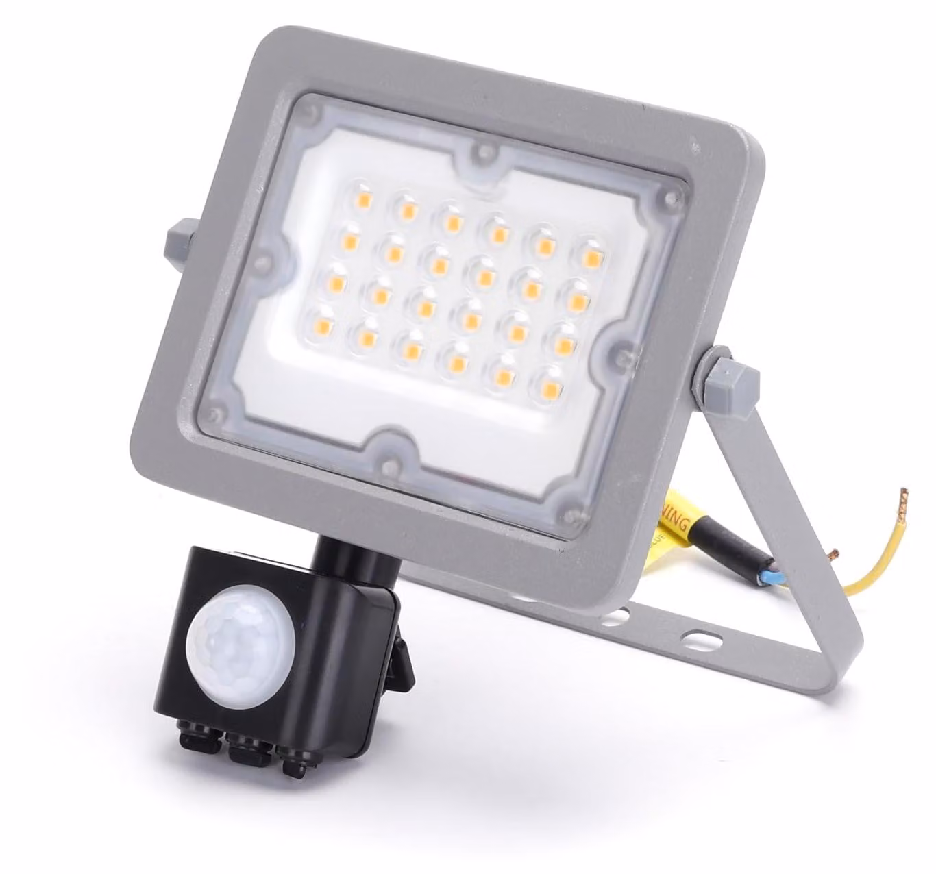 Fareto a LED con sensore, 20 W, bianco, dimensioni 25x15x20 cm