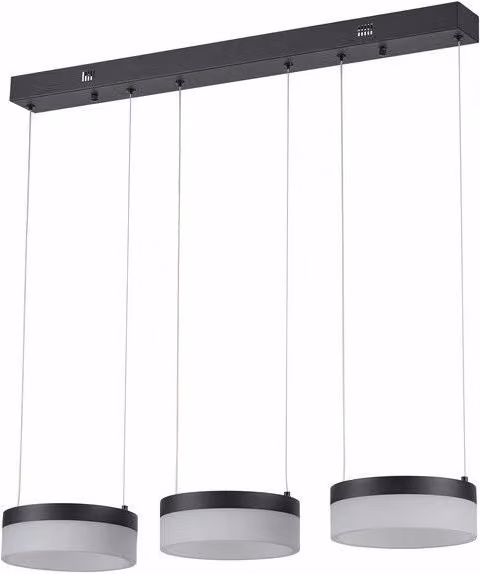 Lampada a sospensione moderna Reality Leuchten con 3 sfere LED da 20W disponibile in nero o bianco