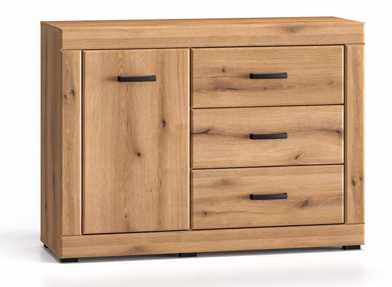 Cassettiera Dora finitura rovere Evoke selezionabile,116cm