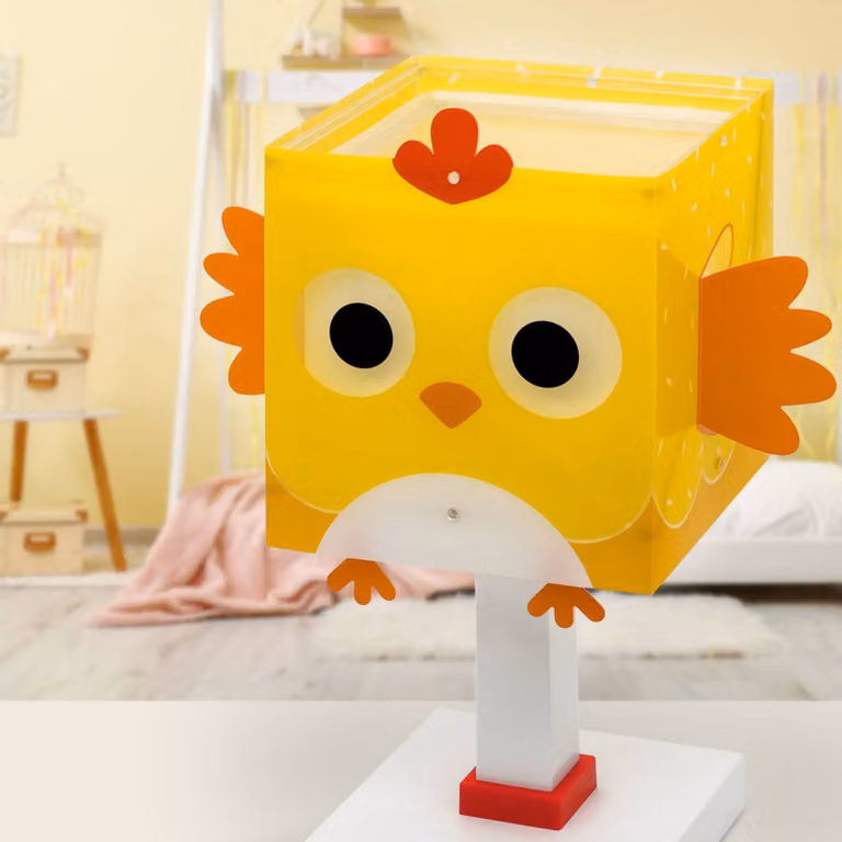 Dalber Lampada da tavolo Little Chicken, Giallo / Arancione, Cameretta, Plastica, Lampada da tavolo