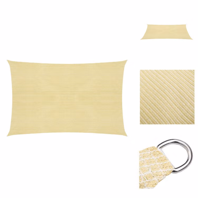 vidaXL Tenda da sole 160 g/m² Beige 3x4 m HDPE - Ombrelloni e tende da sole