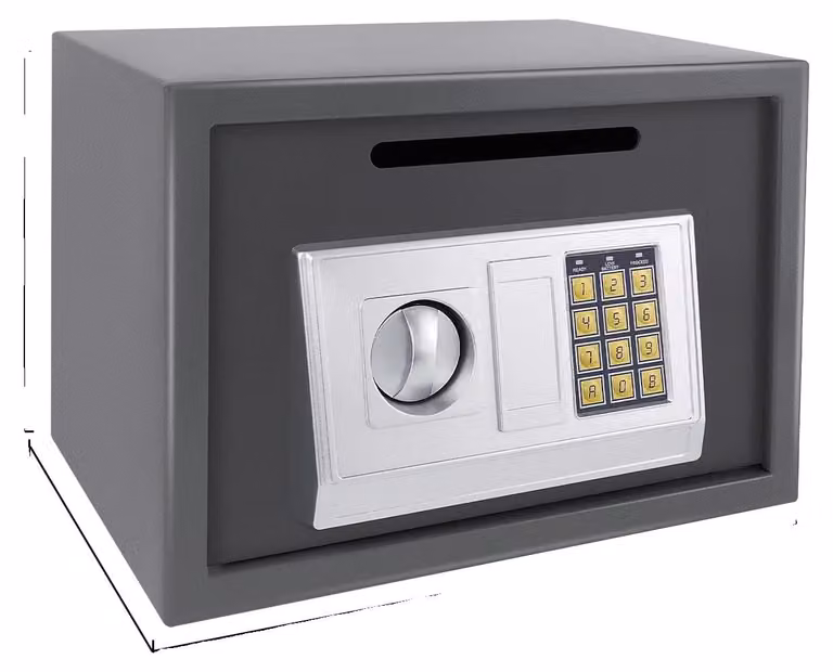 Serratura digitale, cassaforte ad alta sicurezza, 16 litri - GRIGIO