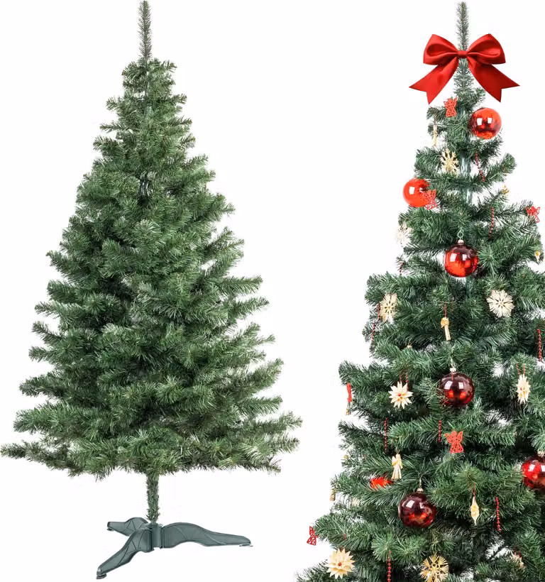 Creative Home Albero di Natale Artificiale 220 cm | Albero Realistico | Decorazione Natalizia Pieghevole | Rami Densi Verde Profondo con Base Stabile