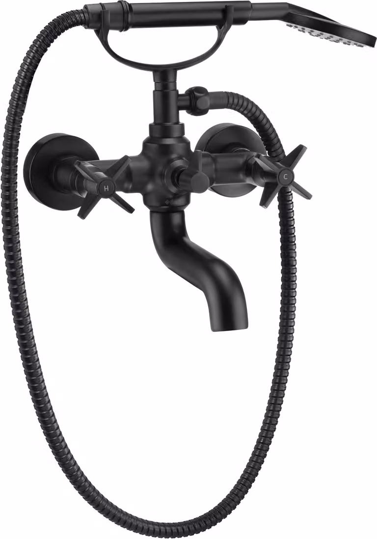 Bathtub mixer with shower set