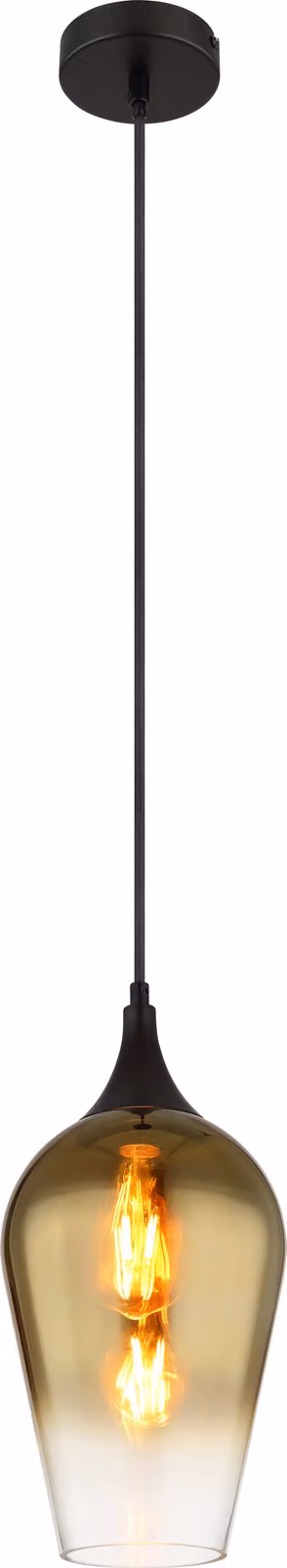 Globo Lighting lampada a sospensione in metallo nero opaco, 1x E27