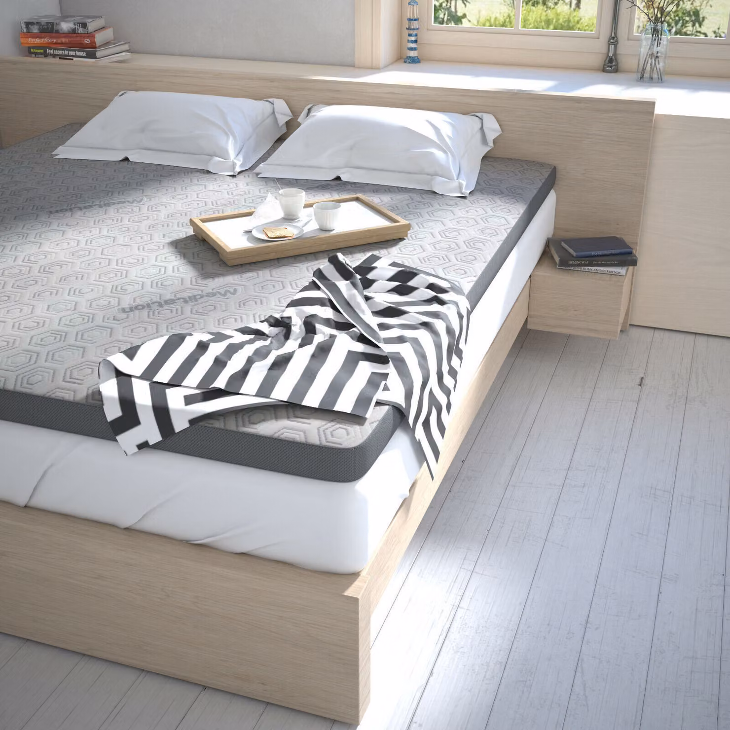 Coprimaterasso Comfort a 3 zone 200x200x8 cm