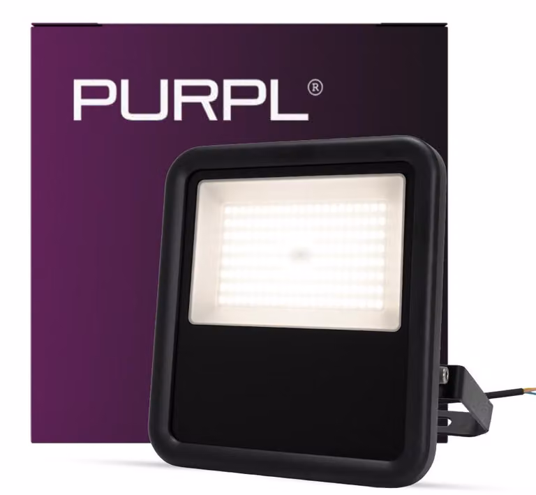 Faretto a LED da 100W | luce bianca neutra 4000K | grado di protezione IP66 | resistenza agli urti IK08 | include staffa di supporto | colore nero