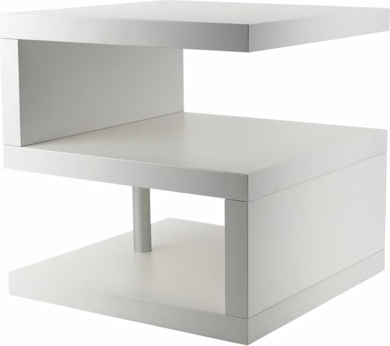 Tavolino Sigi bianco, , 44x44x44 cm, incollato in modo permanente