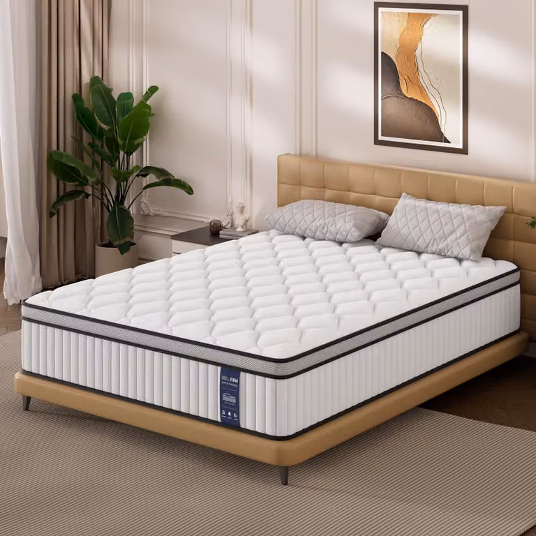 Materasso BedStory 80x200 cm, materasso a molle insacchettate, altezza 31 cm, materasso ortopedico