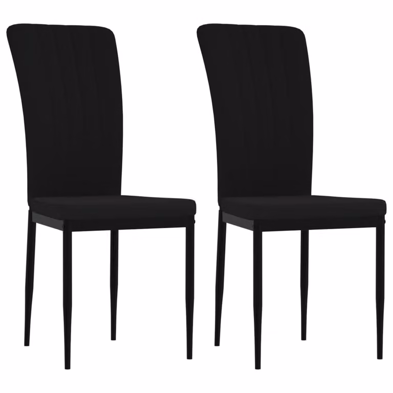 SYFAX™ Sedie da Pranzo 2 pz Nere in Velluto