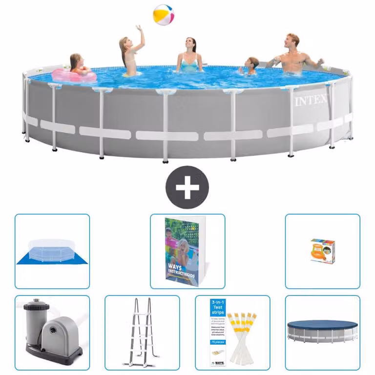 Struttura per piscina a forma di prisma - 549x122 cm - composta da 6 elementi - modello S568