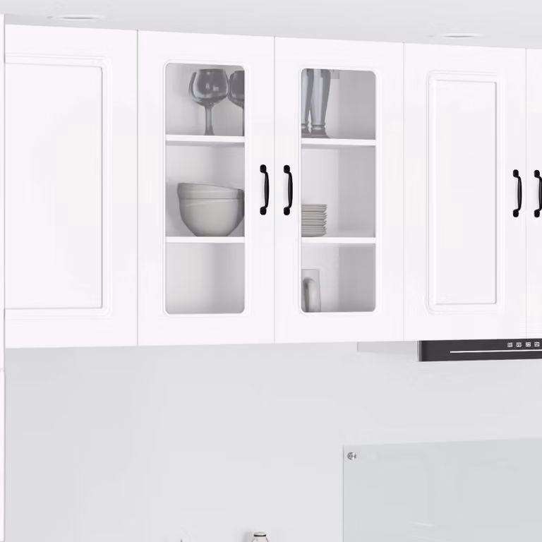 vidaXL Mobile Unità a muro Kalmar Bianco L: 80 cm, P: 31 cm, H: 80 cm