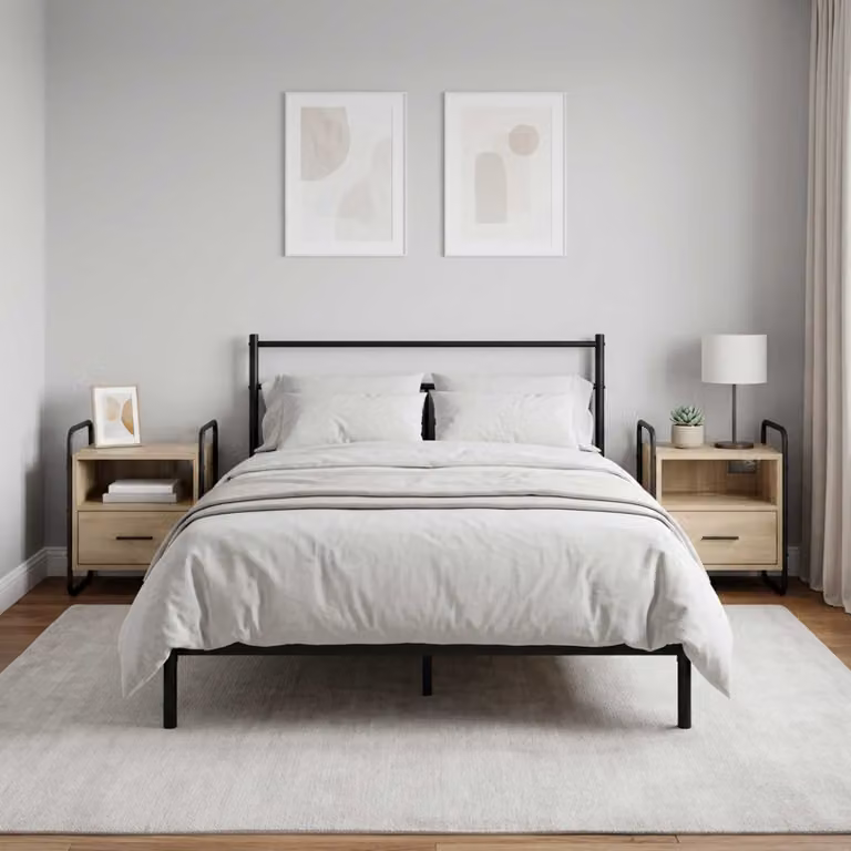 Set di 2 Mobiletti da Letto Appesi vidaXL in Rovere Sonoma, L 40 cm x P 30 cm x H 50 cm