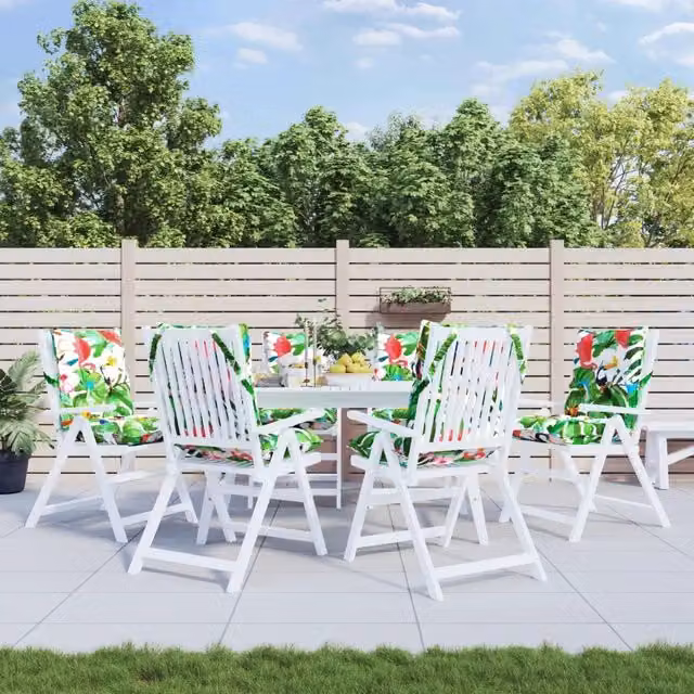 Set di 6 cuscini da esterno quadrati multicolore vidaXL in poliestere idrorepellente e traspirante 50 x 50 cm – 1