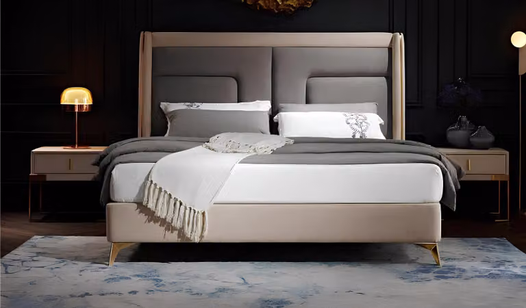 Luxus Schlafzimmer Bett Design Polster Betten Möbel Schlaf Hotel Doppel 180x200