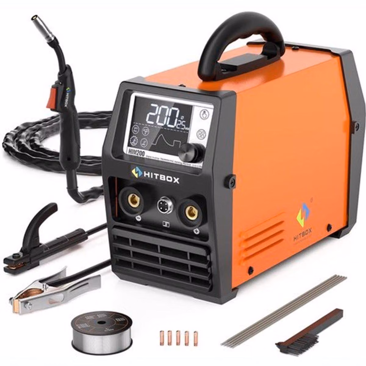 Apparecchio di saldatura - Saldatrice semi-automatica senza gas - 200 A - Tecnologia inverter