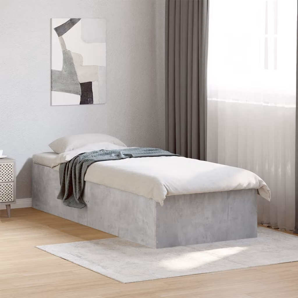 vidaXL Giroletto in Legno Multistrato Grigio Cemento L: 100 cm, P: 200 cm