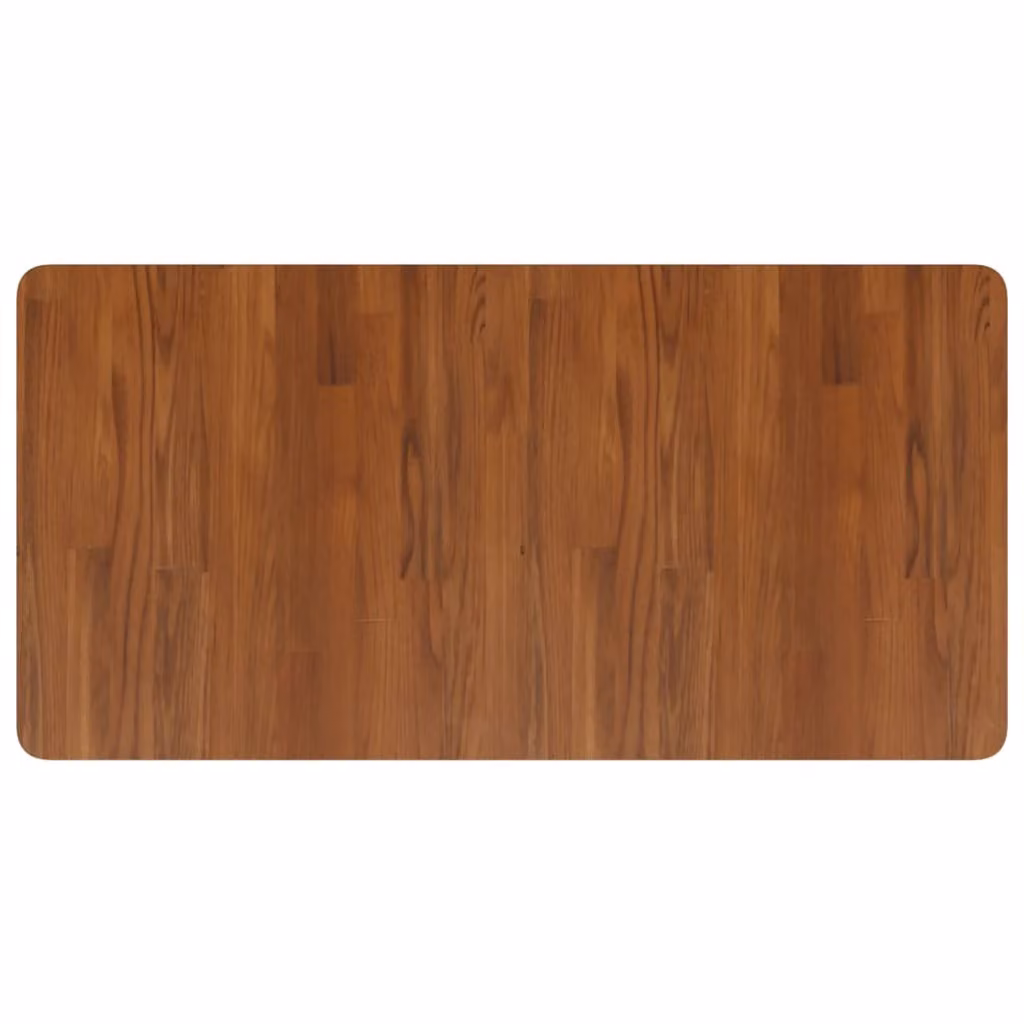 Piano Bagno Marrone Scuro 100x50x2,5cm Legno Massello Trattato