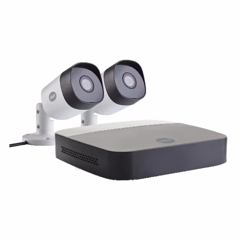 Set CCTV per casa intelligente con 2 telecamere da esterno Full HD, IP67, visione notturna
