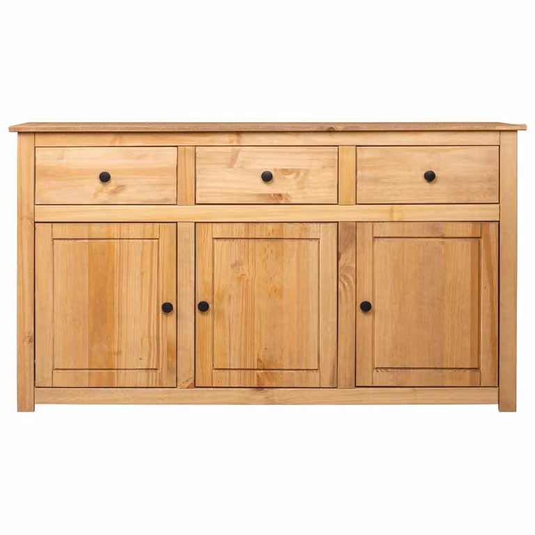 vidaXL Credenza 135 x 40 x 80 cm in legno massiccio di pino Panama