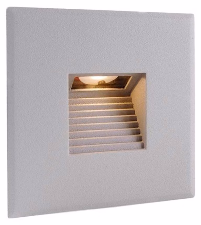 Copertura Steps angolare per faretti da incasso a parete colore argento
