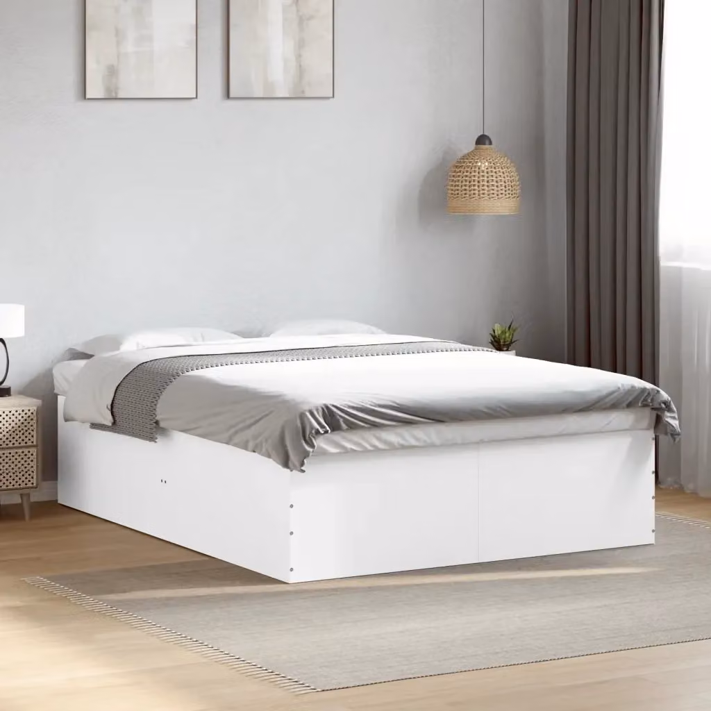 Letto matrimoniale moderno DESIGN IN in legno multistrato bianco L 160 x P 200 cm – 2