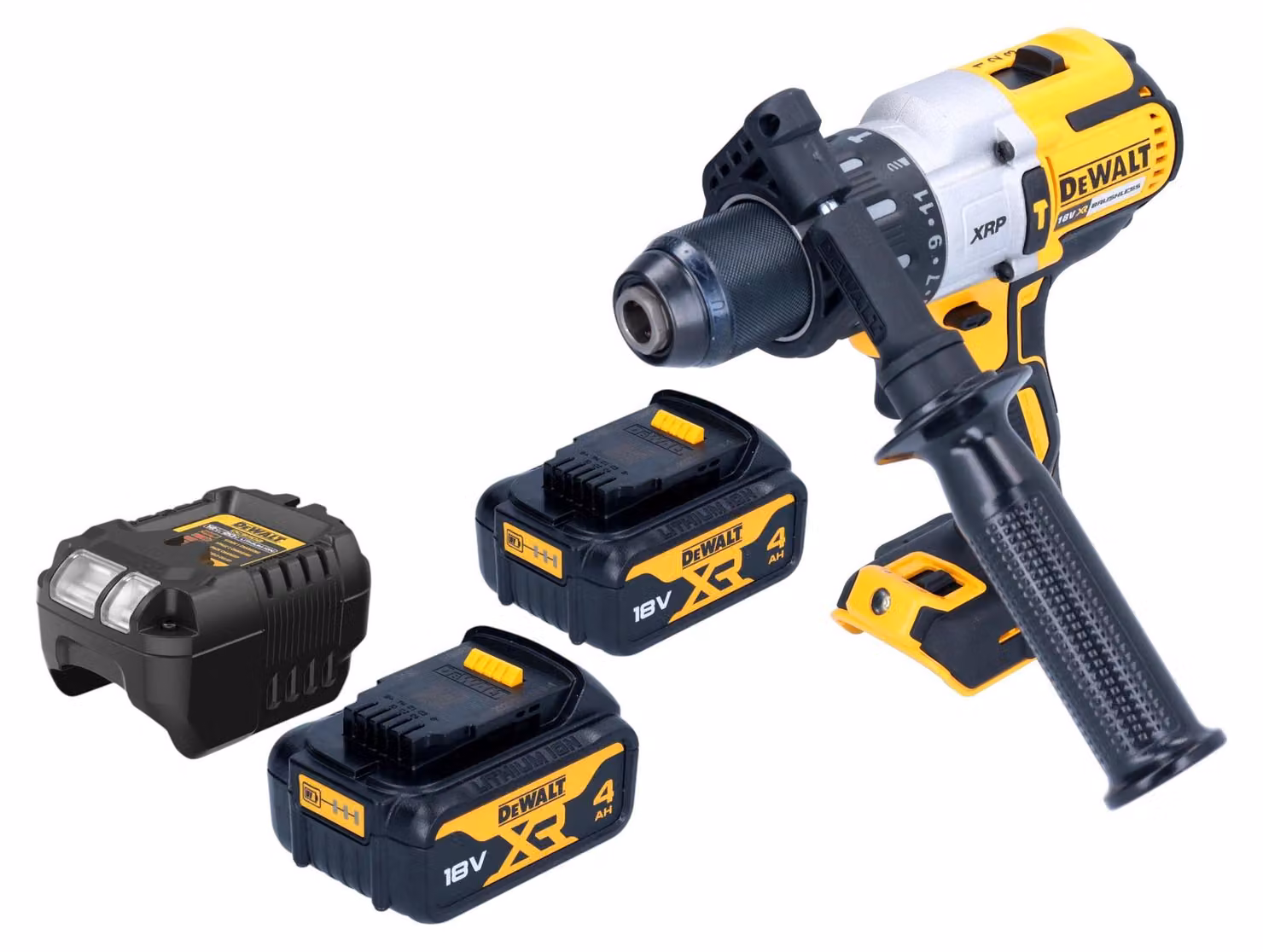 Trapano a percussione a batteria DeWalt DCD 996 D1 18 V 95 Nm senza spazzole + 1x batteria ricaricabile 2,0 Ah + caricabatterie