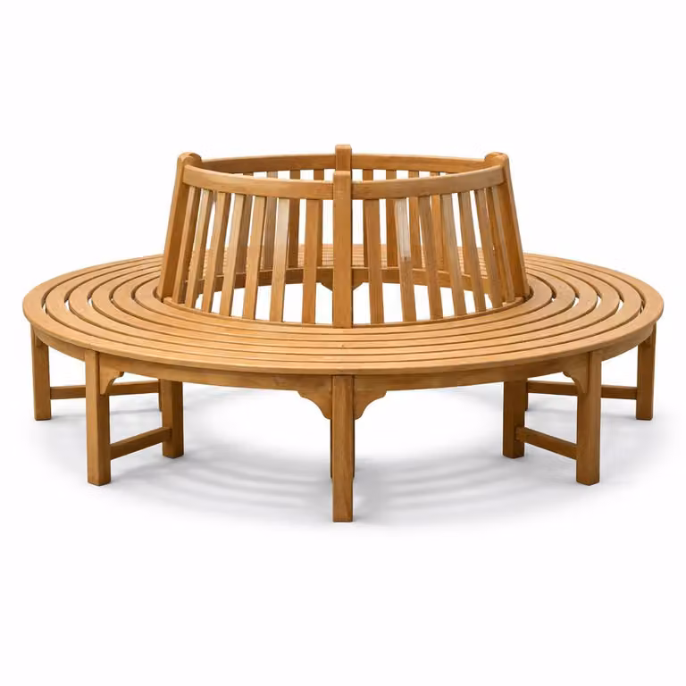Baumbank Teak Fermo 240cm Massivholz Wetterfest - 360°