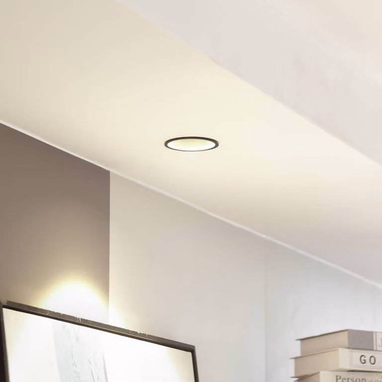 Arcchio LED downlight Niria, nero, 2.700K Niria Arcchio, dimmerabile, Nero, Soggiorno / Sala da pranzo, Alluminio, Moderno