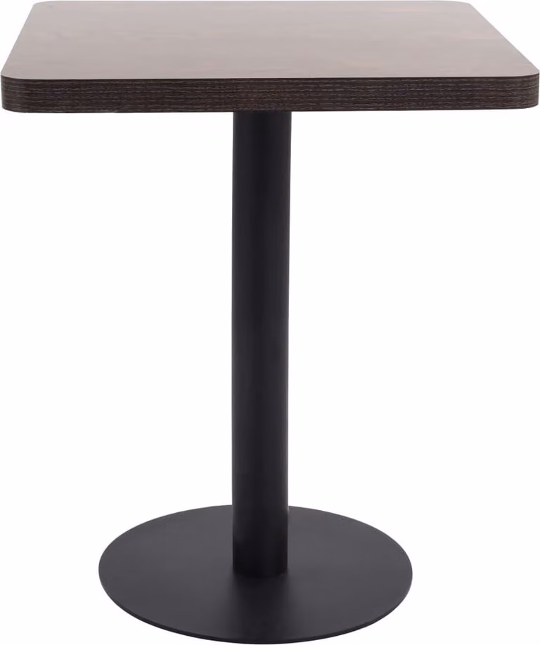 Tavolo da Bistrot Marrone Scuro 60x60 cm in MDF